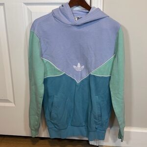 Adidas Kids Tri-Tone Hoodie - Lavender, Mint, and Teal XL